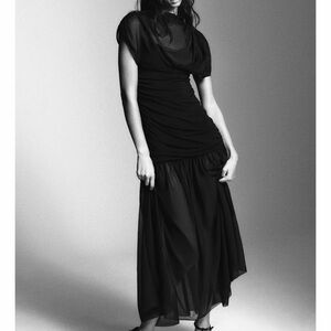 Zara Black Asymmetrical Dress